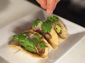 Slow Cooked Heritage Pork Tacos by Chef Kim Müller, Foodcraft in Santa Fe