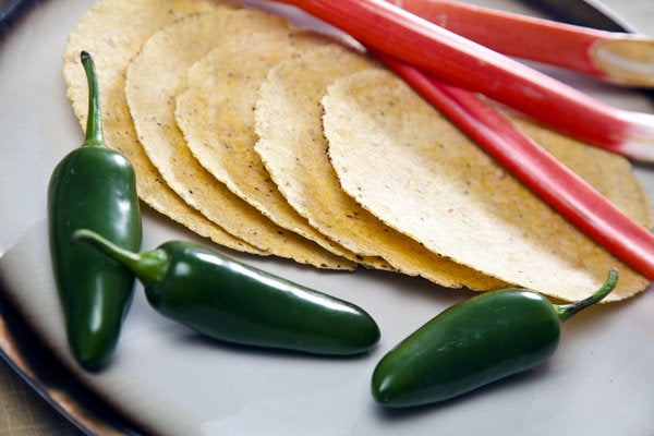 Chicken Liver Tacos With Rhubarb Salsa