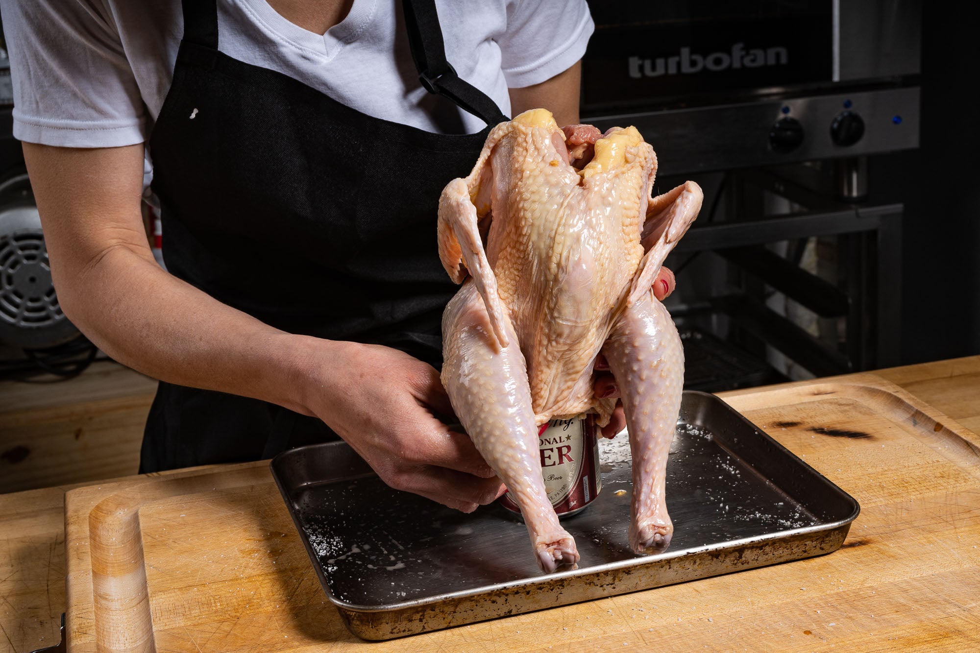 Beer Can Chicken with Beer Gravy