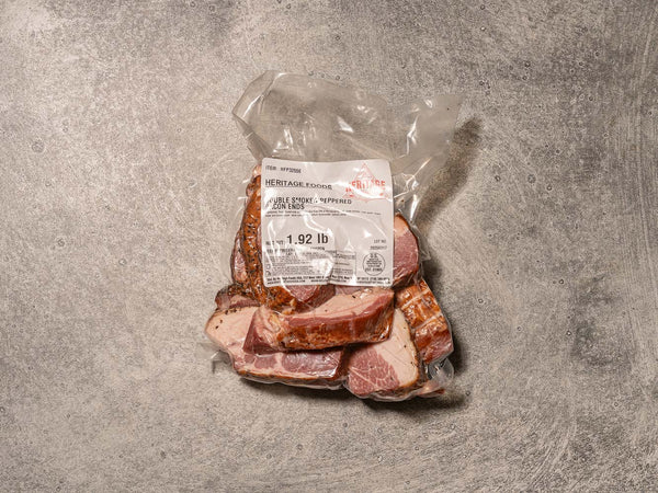 DOUBLE SMOKED & PEPPERED CUBING BACON — NOW 20% OFF