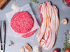 heritage bacon and wagyu burger patties