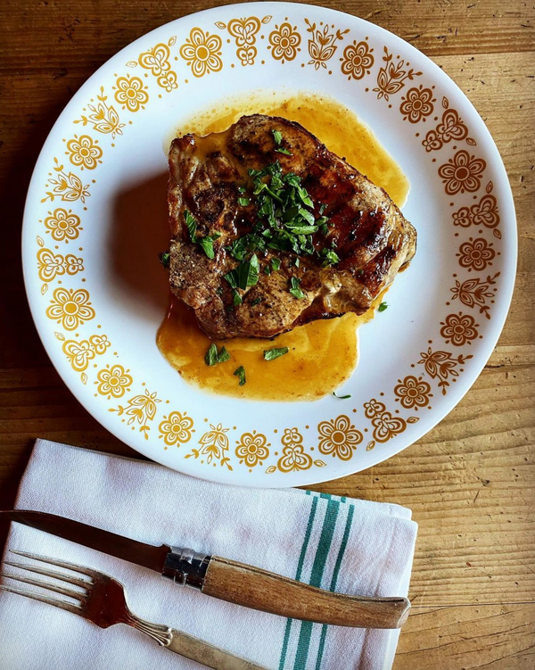 St. Anselm Restaurant's Bourbon Brined Pork Chop Recipe