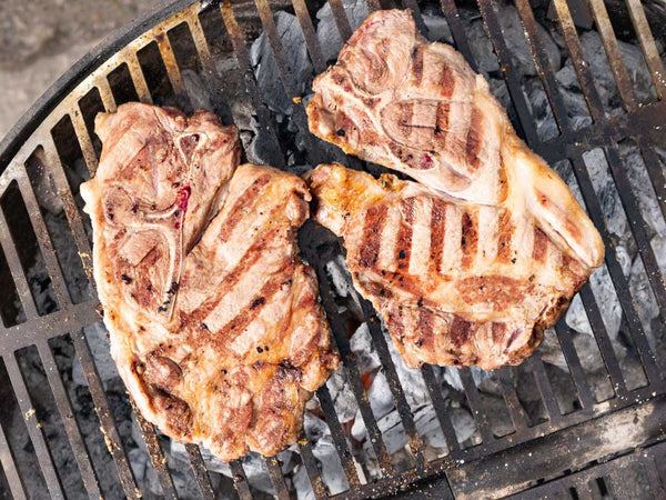 Heritage Boston Butt Shoulder Steaks on the Grill