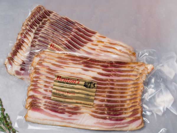 BENTON'S HICKORY SMOKED HERITAGE BACON, TWO 1LB PACKS