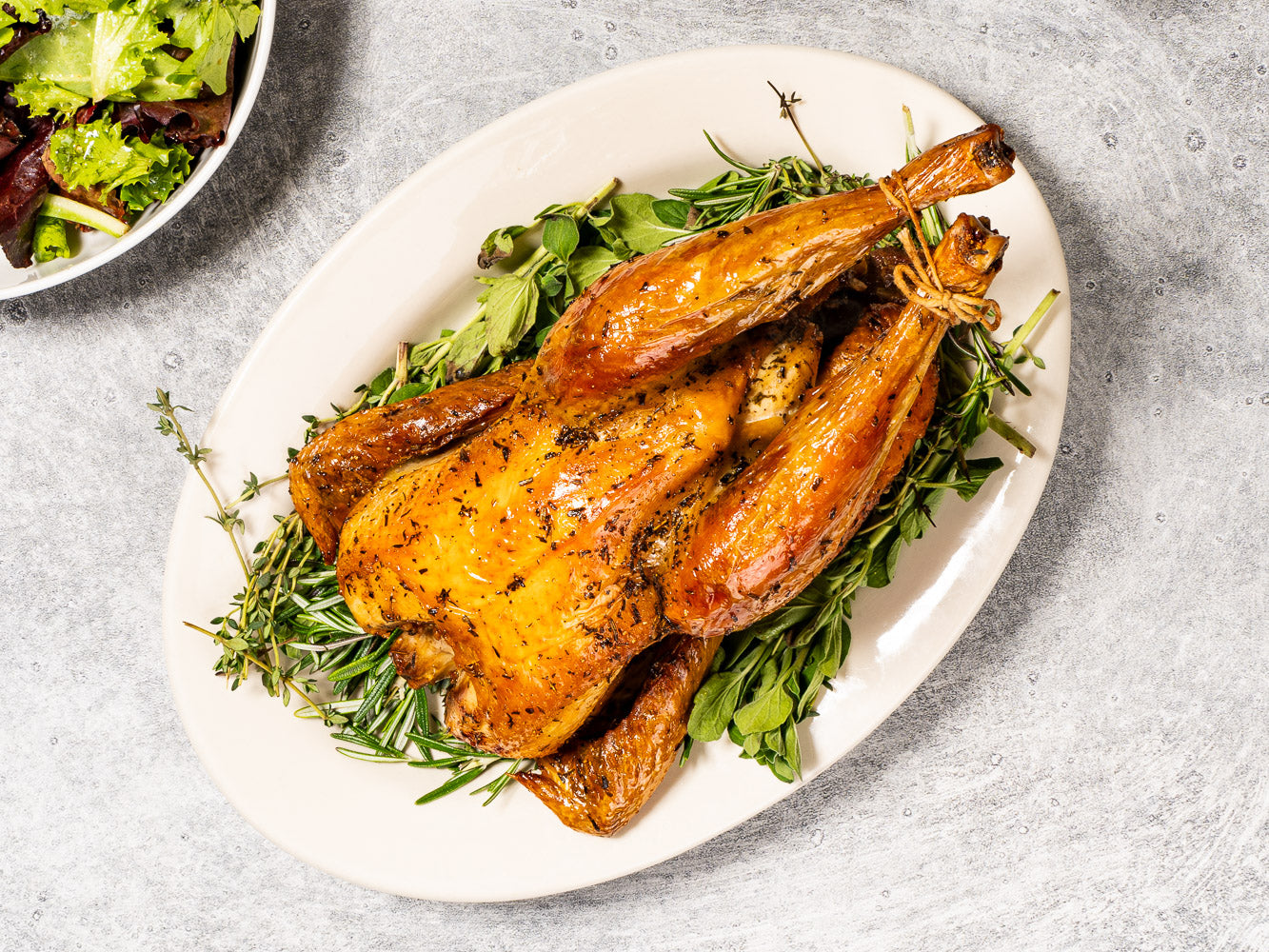 Heritage Chicken pre-seasoned with herbes de Provence from Burlap & Barrel