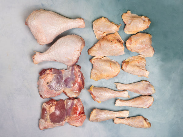 Heritage Turkey and Chicken Drumsticks and Thighs