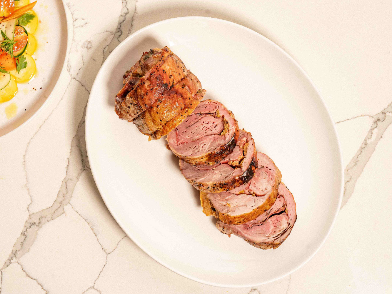 NEW! MOZZARELLA & MORTADELLA ROLLED PORK LOIN ROAST WITH RAISINS — NOW 45% OFF