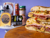 Muffaletta Sandwich and Ingredients
