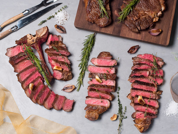 Akaushi Angus Wagyu Ribeye, Porterhouse, and Strip Streaks